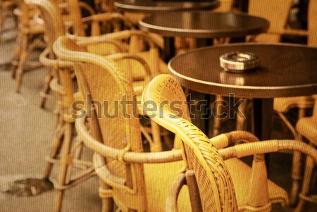 Utcakép kávé terasz buli étterem asztal Stock fotó © ilolab