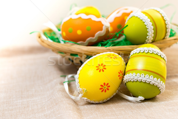 Colorful chocolate easter eggs Stock photo © ilolab
