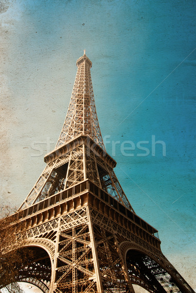 Antik városkép Eiffel-torony LA hölgy vasaló Stock fotó © ilolab