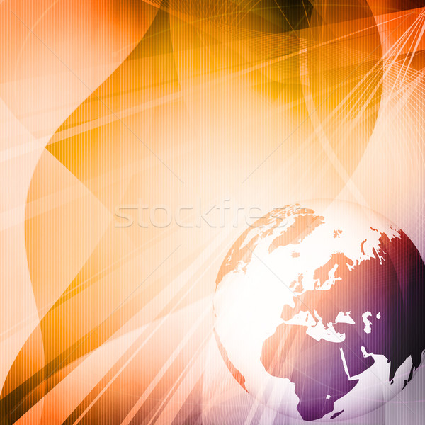 Europa hartă tehnologie stil abstract Imagine de stoc © ilolab
