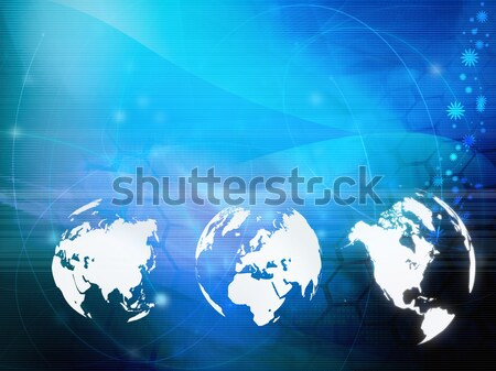 Asia kaart technologie stijl achtergrond Stockfoto © ilolab