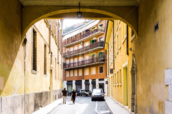 Beautiful street view of  Verona center which is a world heritag Stock photo © ilolab