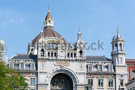 Beautiful street view of  Old town in Antwerp, Belgium Stock photo © ilolab