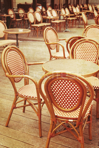 Kaffeehaus Terrasse Kaffee Straße Restaurant Hotel Stock foto © ilolab