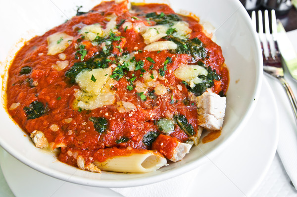 Italian meat sauce noodles on the table Stock photo © ilolab