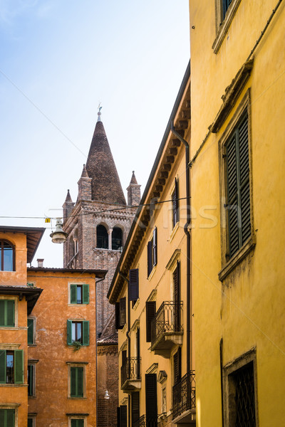 Foto stock: Hermosa · vista · de · la · calle · verona · centro · mundo · patrimonio