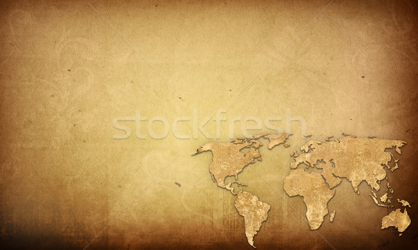 Foto stock: Mapa · do · mundo · vintage · perfeito · espaço · texto