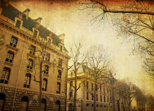 Paris Frankreich Buch Blatt Hintergrund Tapete Stock foto © ilolab