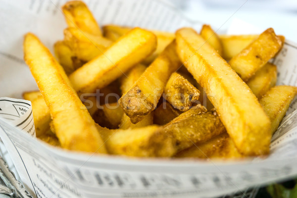 Golden French fries potatoes ready to be eaten Stock photo © ilolab