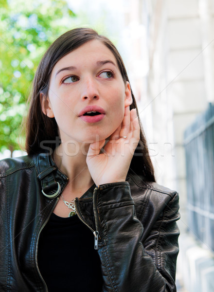 hand-ear listening Stock photo © ilolab