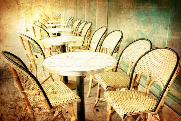 Café terrasse café rue verre restaurant Photo stock © ilolab