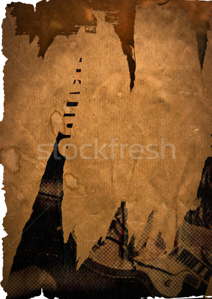 старые плакатов Гранж текстуры фоны стены Сток-фото © ilolab
