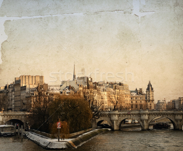 Frumos parizian străzi carte frunze fundal Imagine de stoc © ilolab