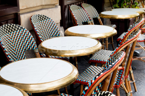 Сток-фото: традиционный · парижский · кофе · пусто · терраса · вечеринка