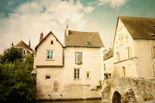 Stock photo: Retro Antique Village in france Europe