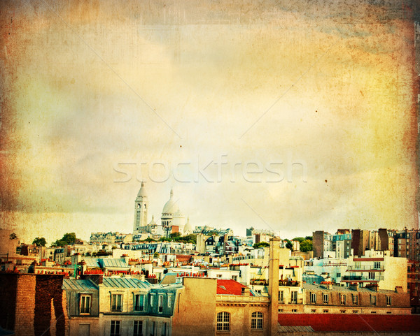 Párizsi utcák gyönyörű űr szöveg textúra Stock fotó © ilolab
