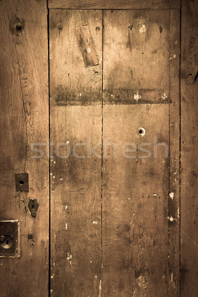 Ahşap kapı grunge dokular arka ev Stok fotoğraf © ilolab