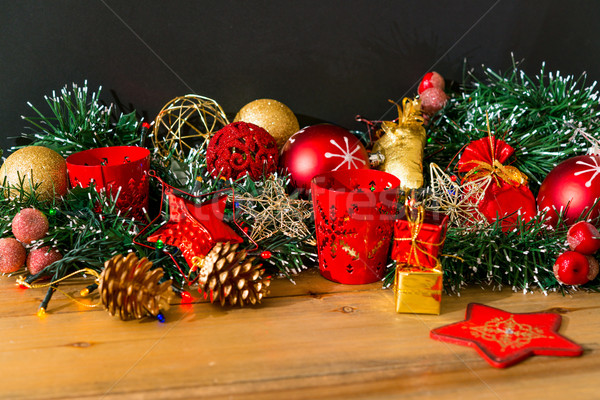 Noël décoration sombre arbre cadeau usine [[stock_photo]] © ilolab