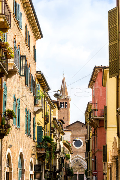 Hermosa vista de la calle verona centro mundo patrimonio Foto stock © ilolab