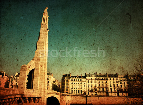 Paris Frankreich Raum Text Bild Papier Stock foto © ilolab