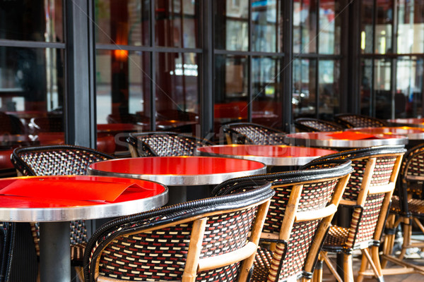 Utcakép kávé terasz étterem asztal hotel Stock fotó © ilolab
