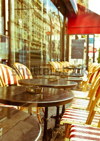 ストリートビュー カフェ テラス 空っぽ パーティ レストラン ストックフォト © ilolab