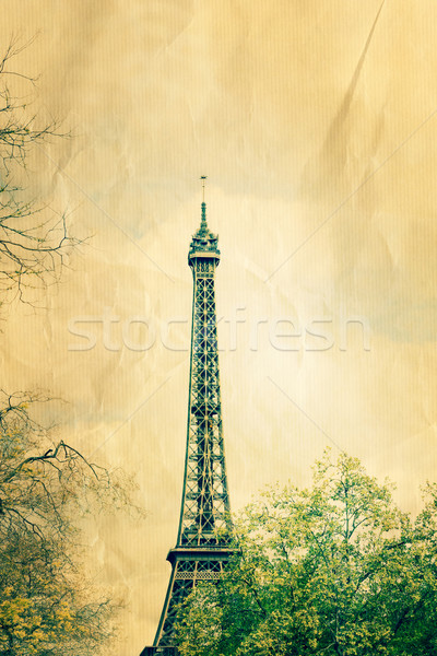 retro style Eiffel Tower Stock photo © ilolab