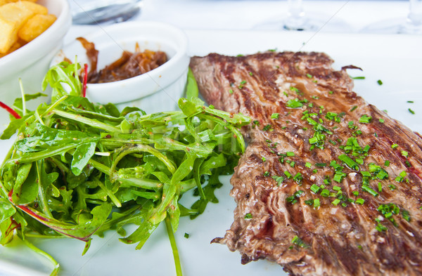 Delicious juicy steak beef meat Stock photo © ilolab