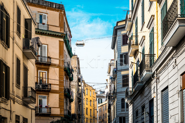 [[stock_photo]]: Vue · sur · la · rue · vieille · ville · Naples · ville · Italie · Europe