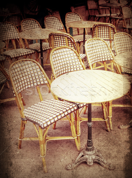Servicio terraza retro café calle restaurante Foto stock © ilolab