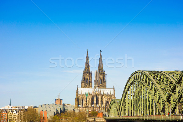 Gótico catedral colonia vista Alemania edificio Foto stock © ilolab