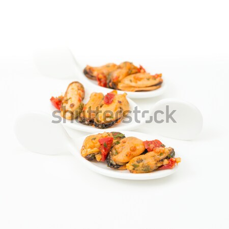 Mussel with white wine sauce Stock photo © ilolab