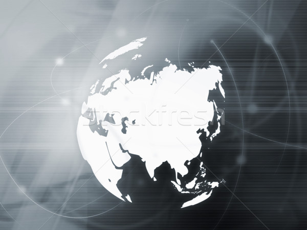 Stockfoto: Asia · kaart · abstract · technologie · achtergrond
