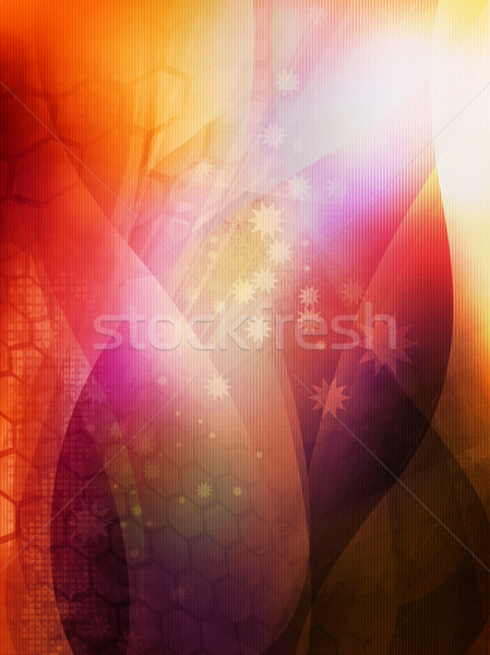 Abstract cool golven Galaxy perfect ruimte Stockfoto © ilolab