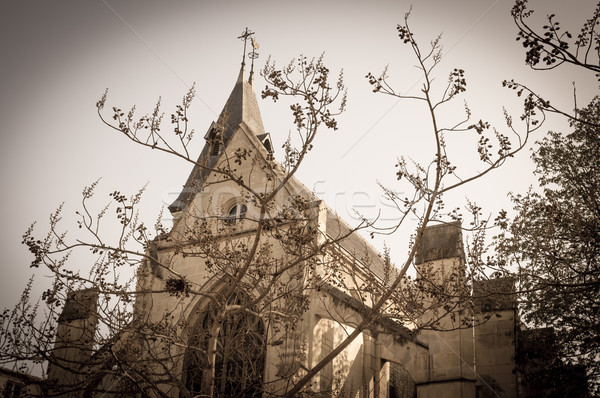 Antique bâtiment de l'église ciel maison bâtiment église [[stock_photo]] © ilolab