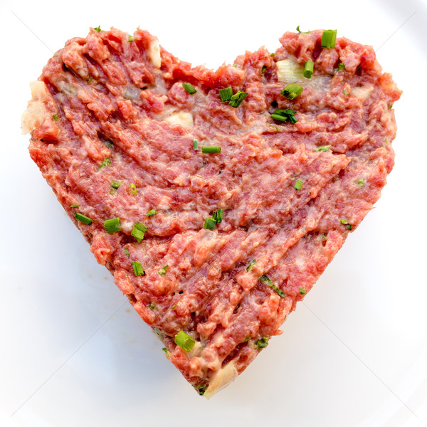 tasty Steak tartare (Raw beef) Stock photo © ilolab