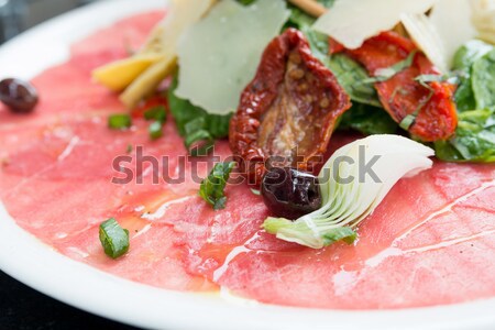 Stock photo: Fresh Sliced raw beef