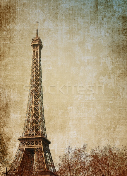 old-fashioned The Eiffel Tower Stock photo © ilolab
