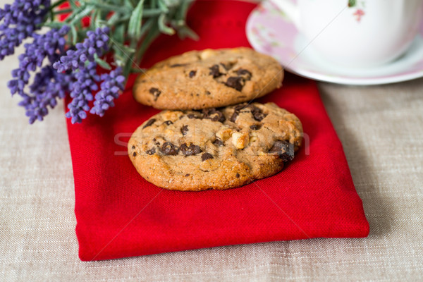 Chocolate chips cookies Stock photo © ilolab