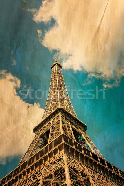 retro style Eiffel Tower Stock photo © ilolab