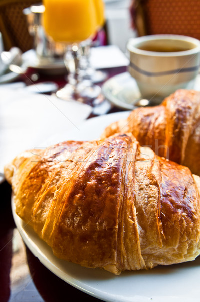Breakfast with croissants Stock photo © ilolab