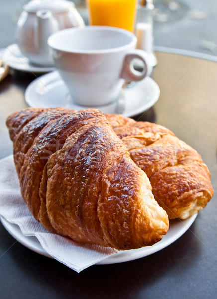 Breakfast with croissants Stock photo © ilolab