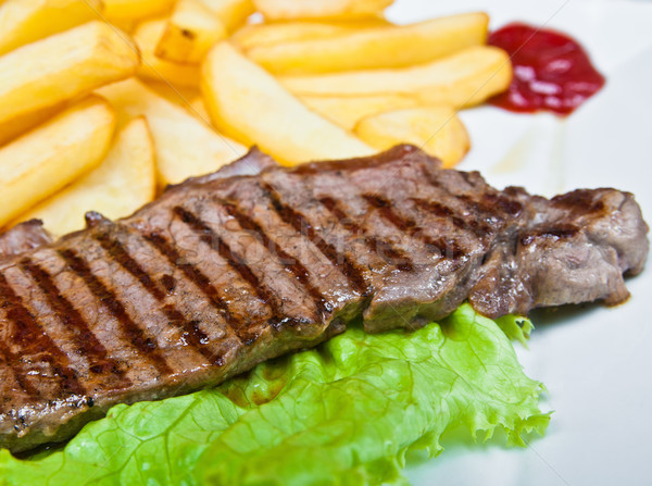 Delicious juicy steak beef meat Stock photo © ilolab