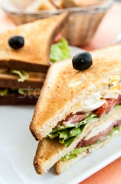 Stock photo: Sandwich with chicken