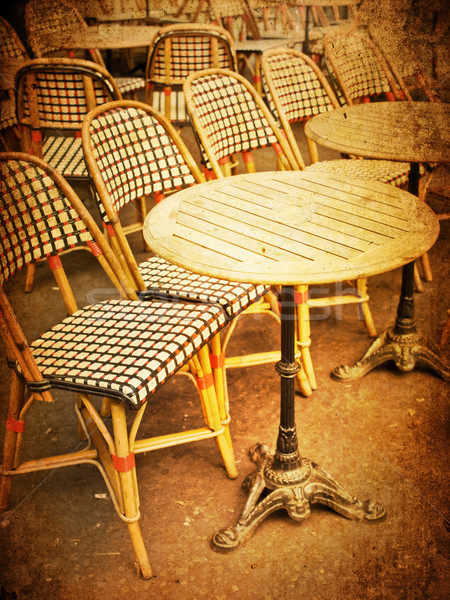 Cafe terras koffie straat glas restaurant Stockfoto © ilolab