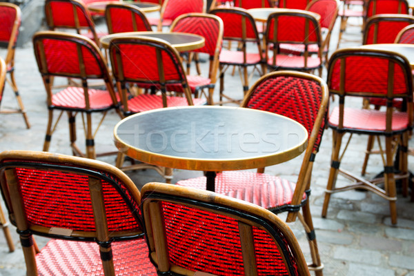 Tradicional parisino café vista de la calle terraza fiesta Foto stock © ilolab