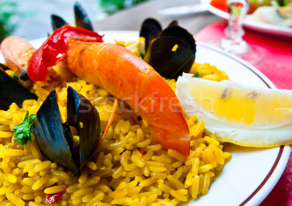 蝦 米 西班牙美食 食品 魚 商業照片 © ilolab