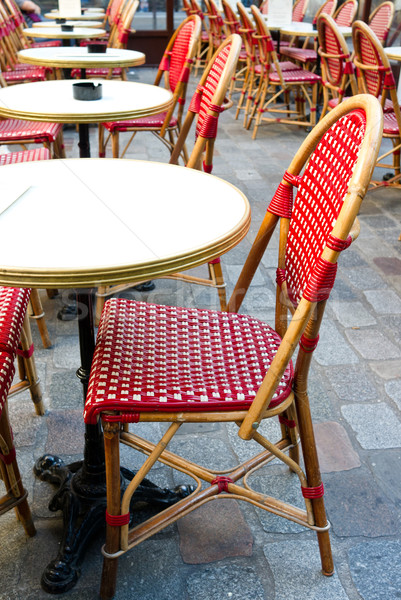 Utcakép kávézó terasz buli étterem asztal Stock fotó © ilolab
