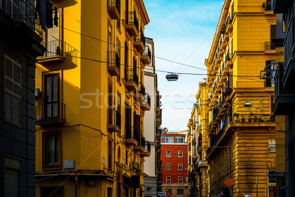 Uitzicht op straat oude binnenstad Napels stad Italië Europa Stockfoto © ilolab