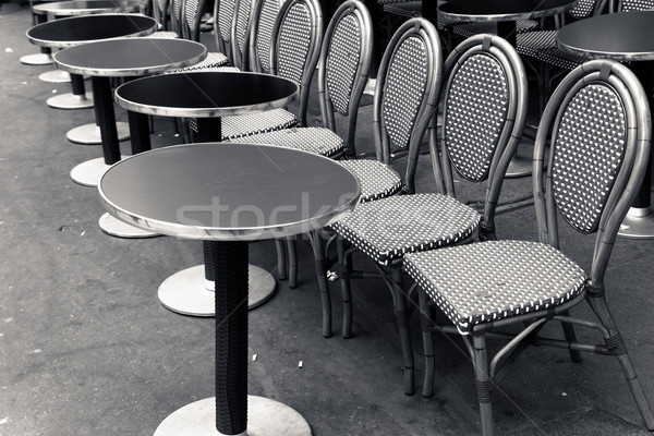 Vista de la calle café terraza restaurante mesa hotel Foto stock © ilolab